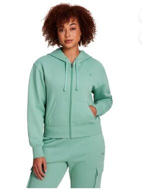Champion Green Fleece Full-Zip Hoodie XXL Plus